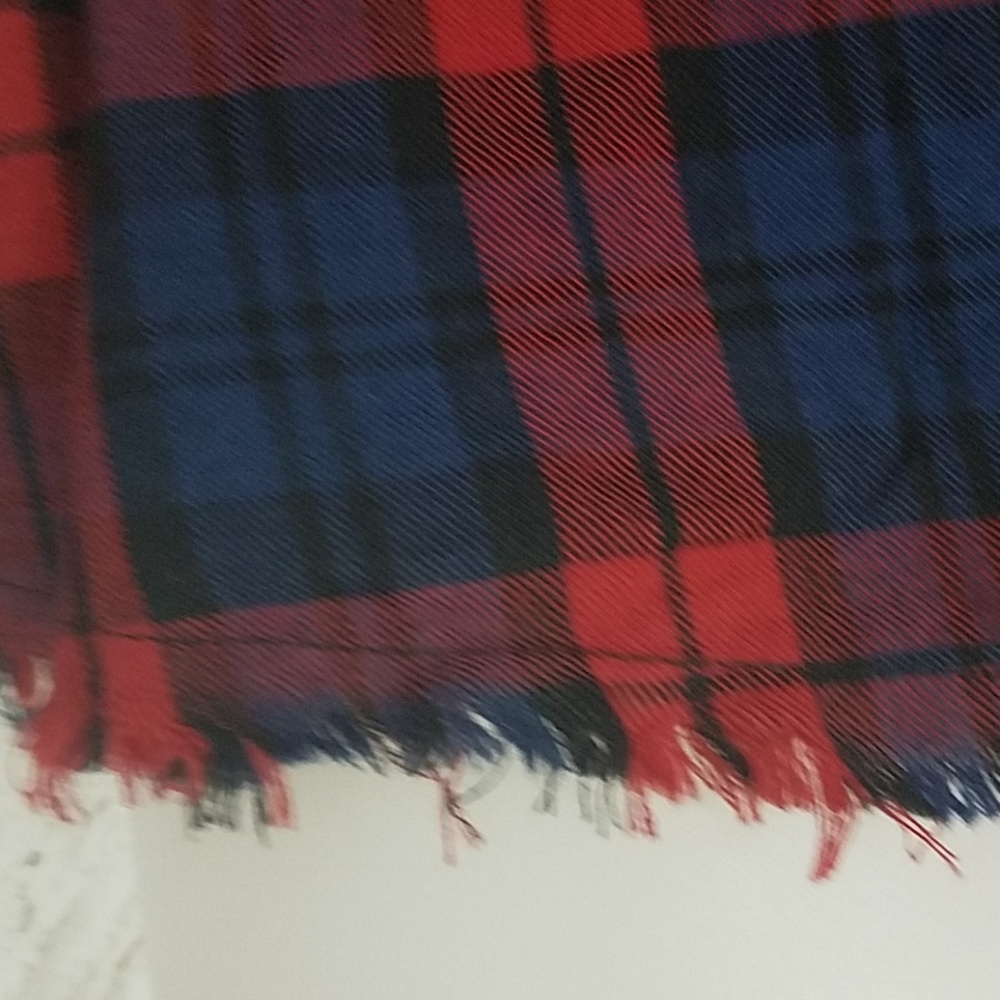 Mango Plaid Off-Shoulder Top - Picture 2 of 5